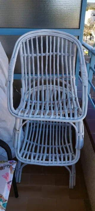 Mini sillón de Rattan para terraza. 2 UNIDADES