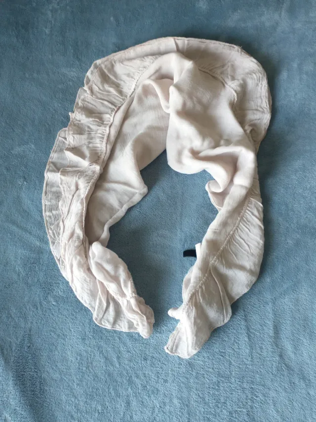 Stole fantasia floreale, grigio e beige