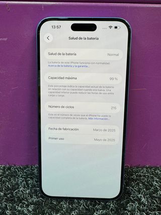 iPhone 16 Plus 128GB 99% batería Azul
