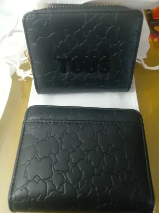 Cartera monedero negra pequeña