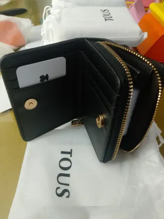 Cartera monedero negra pequeña