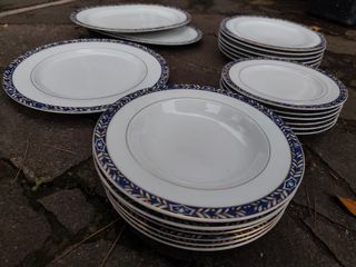Set Piatti Thun Porcellana Blu e Bianco