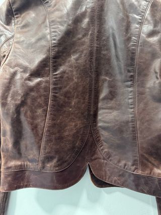 Chaqueta Zara Studio Piel Marrón Talla XS