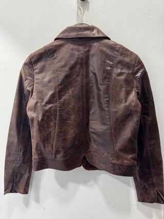 Chaqueta Zara Studio Piel Marrón Talla XS