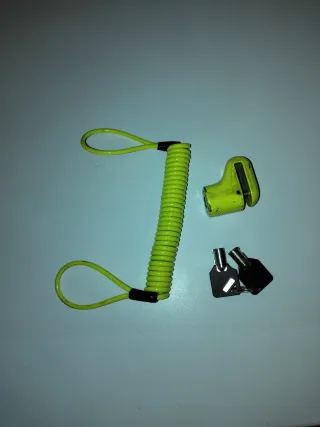 Candado de disco para moto con cable