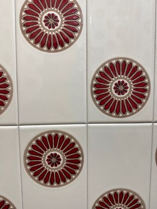 Azulejo antiguo decorativo floral