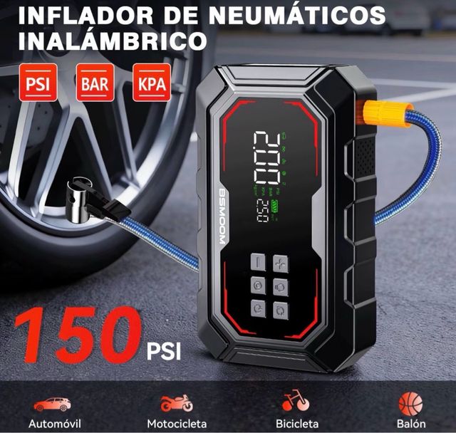 Arrancador y Bomba de Aire Coche 7500A