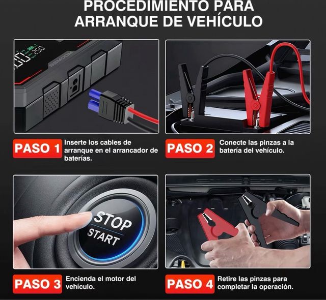 Arrancador y Bomba de Aire Coche 7500A