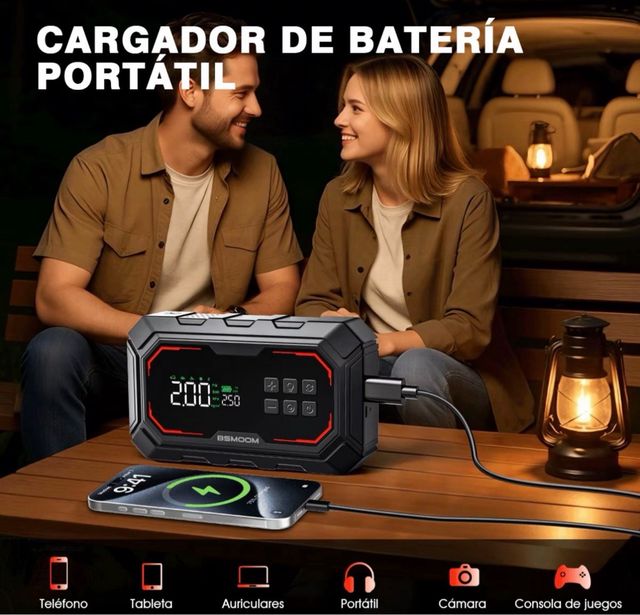 Arrancador y Bomba de Aire Coche 7500A