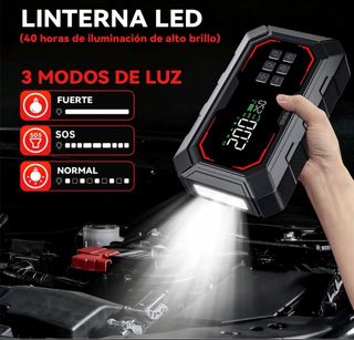 Arrancador y Bomba de Aire Coche 7500A