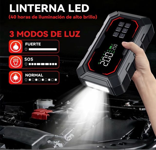 Arrancador y Bomba de Aire Coche 7500A