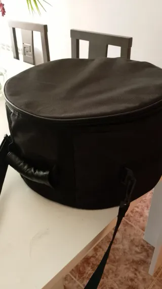 Funda de tambor redonda negra para tambor de 33 cm