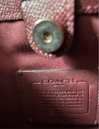 Bolso Coach Marrón y Rojo