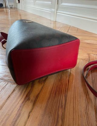 Bolso Coach Marrón y Rojo