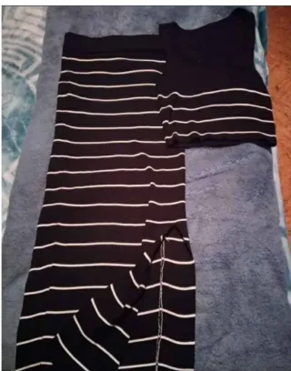 Conjunto Falda Larga y Top Rayas