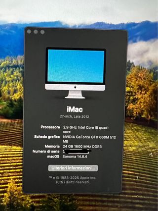 iMac 27 2012 modello a 1419