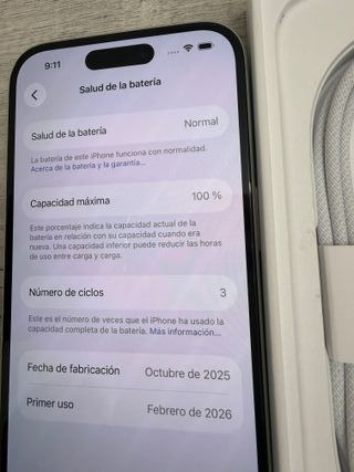iPhone 16 128gb con 3 cargas factura
