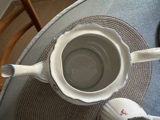 Tetera y Jarra de Porcelana Floral