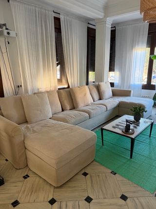 Sofá Ikea modelo gröndid chaise longue doble beige