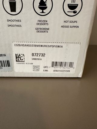 Vitamix E520 Rosso - Garanzia 7 anni NUOVO