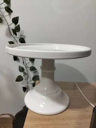 Tartera de porcelana blanca