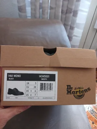 Zapatos Dr. Martens 1461 Mono Negro Talla 38.