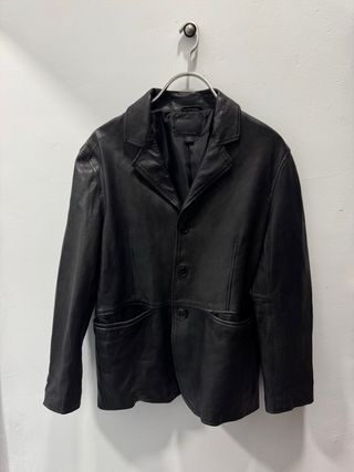 Chaqueta de piel Zara Negra