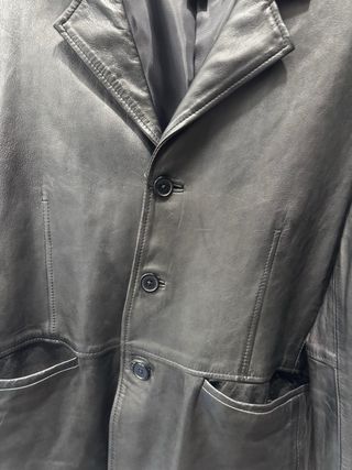 Chaqueta de piel Zara Negra