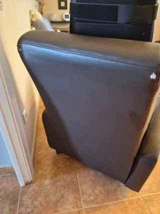 Sillón relax reclinable negro y marrón