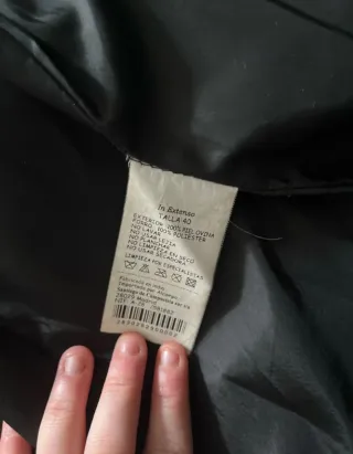 Chaqueta tres cuartos mujer negra