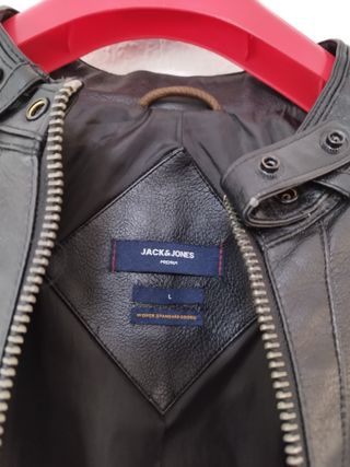 CHAQUETA CUERO JACK & JONES TALLA L