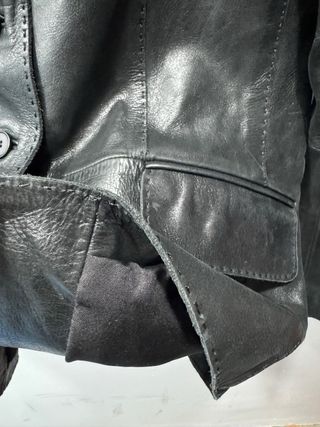 Chaqueta de Piel Negra XL Zara