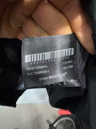 Chaqueta de Piel Negra XL Zara