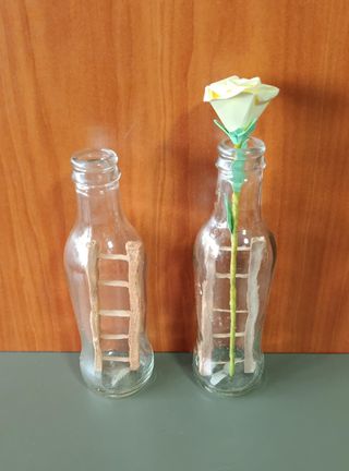 Botellas de vidrio decoradas -  1 euro pieza