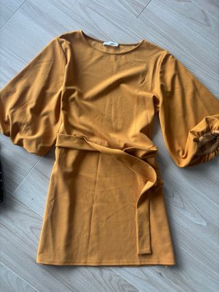 Vestido Mango Mostaza Talla S