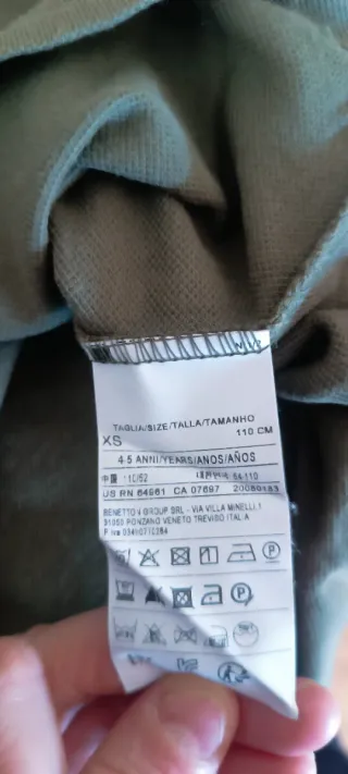 Polo menino Benetton T. 4/5 anos