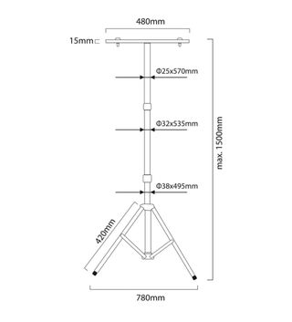 Maclean MCE583 Trípode para Reflectores