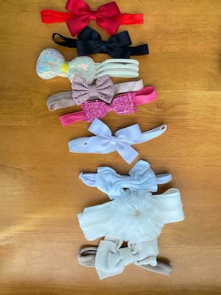 Lote de 8 diademas para bebé con lazos