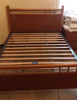 Cama 120cm Madera y Metal