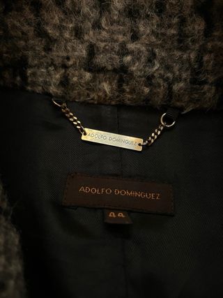 Abrigo Adolfo Dominguez Gris Lana