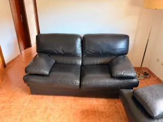 2 Sofás de Piel Negros