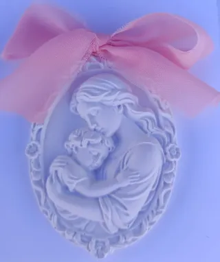 Ambientador Cerámico Virgen y Niño