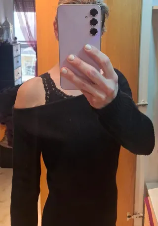 Jersey Even & Odd Negro asimétrico