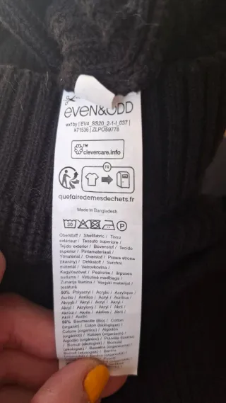 Jersey Even & Odd Negro asimétrico