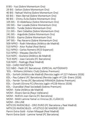 Cromos Adrenalyn XL 2026