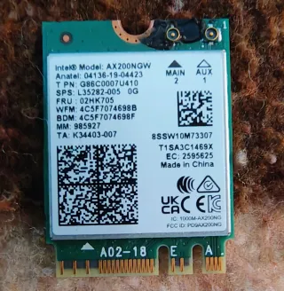 Intel AX200NGW Wifi 6