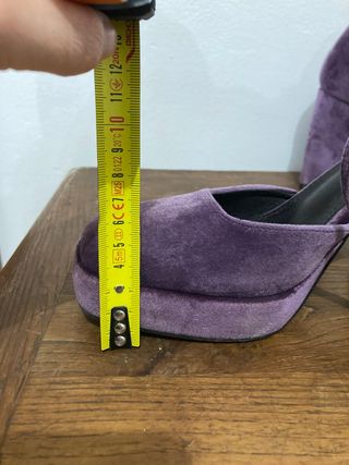 Zapatos plataforma terciopelo morado