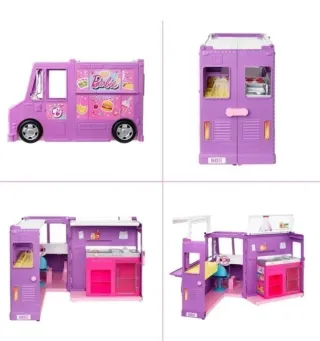 Barbie Food truck de juguete , muñeca y vehículo