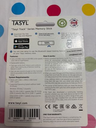 Chiavetta USB Tasyl 64GB Bluetooth Tracker
