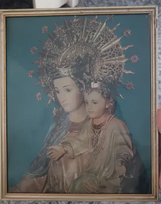 Cuadro Virgen con Niño Dorado